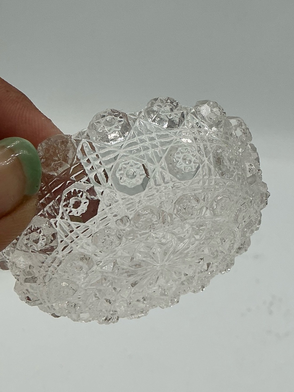 Vintage Westmoreland Lacy Daisy Pattern Glass Salt Cellar Dips set of 5